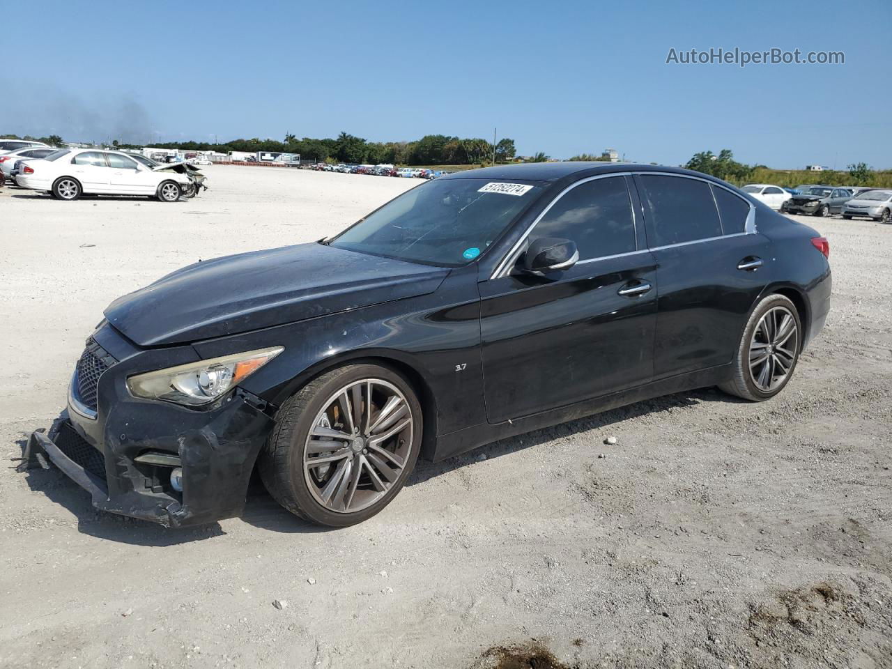 2014 Infiniti Q50 Base Black vin: JN1BV7AP9EM670809