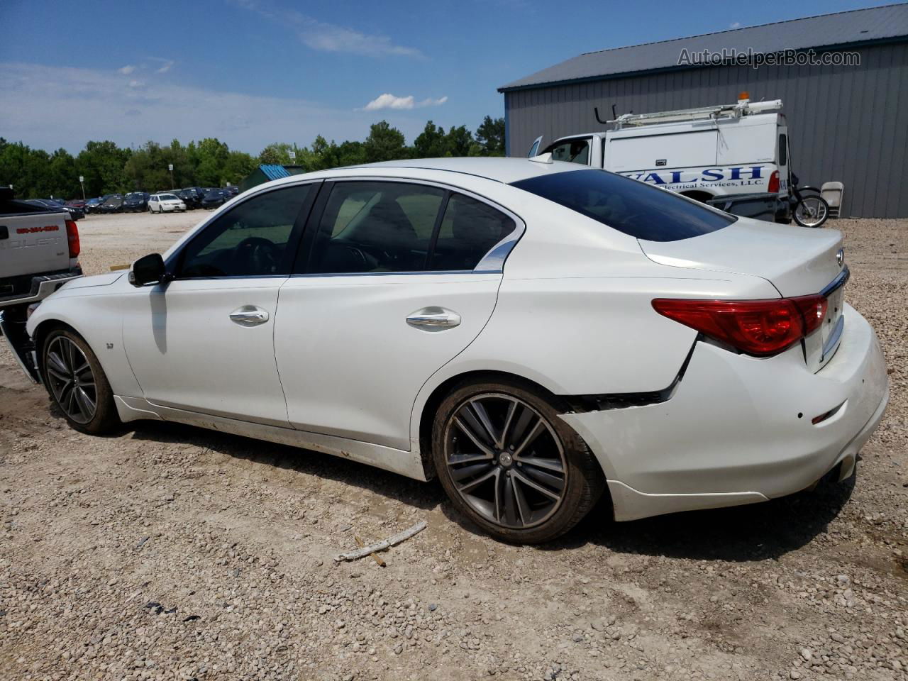 2014 Infiniti Q50 Base White vin: JN1BV7AP9EM673774