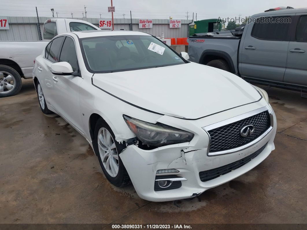 2014 Infiniti Q50 Premium White vin: JN1BV7AP9EM675041