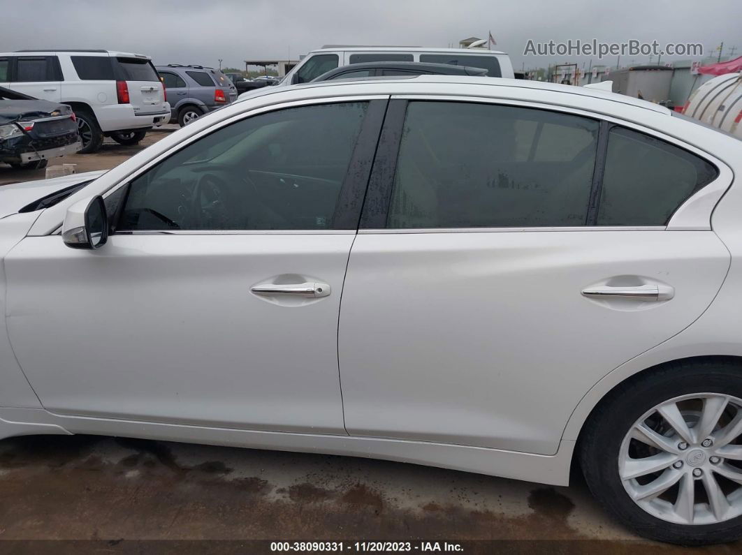 2014 Infiniti Q50 Premium White vin: JN1BV7AP9EM675041