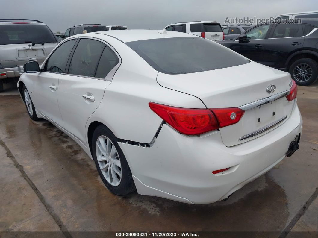 2014 Infiniti Q50 Premium White vin: JN1BV7AP9EM675041