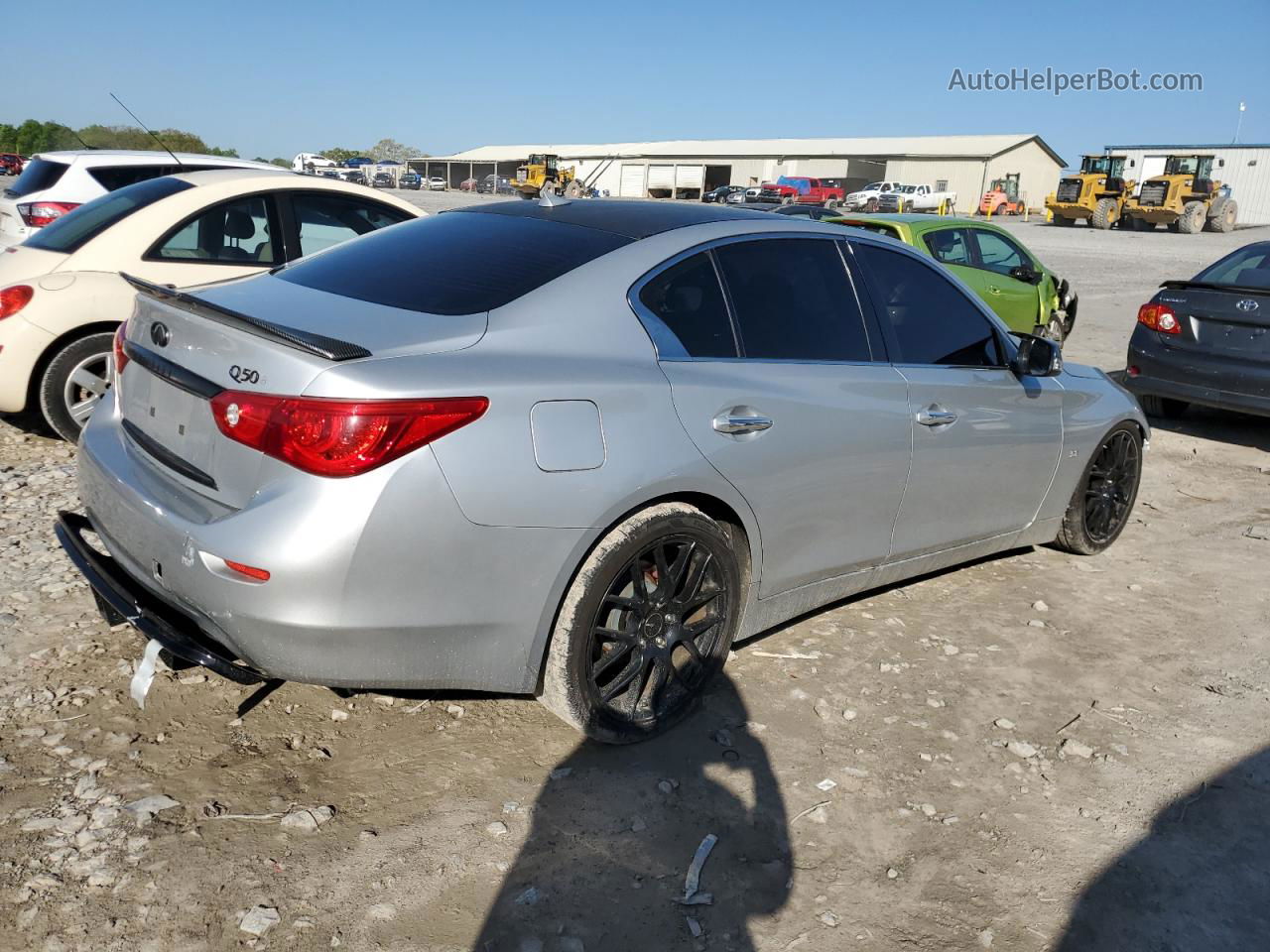 2014 Infiniti Q50 Base Серебряный vin: JN1BV7AP9EM678084