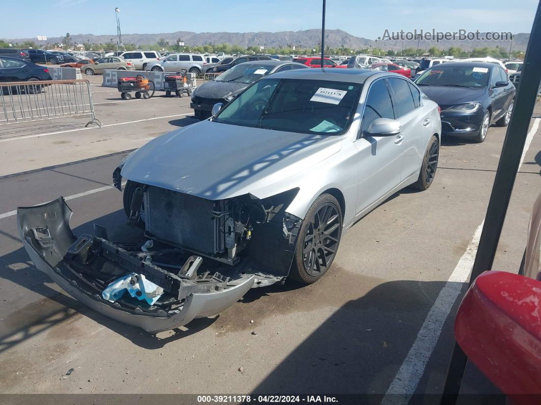 2014 Infiniti Q50 Premium Gray vin: JN1BV7AP9EM683480