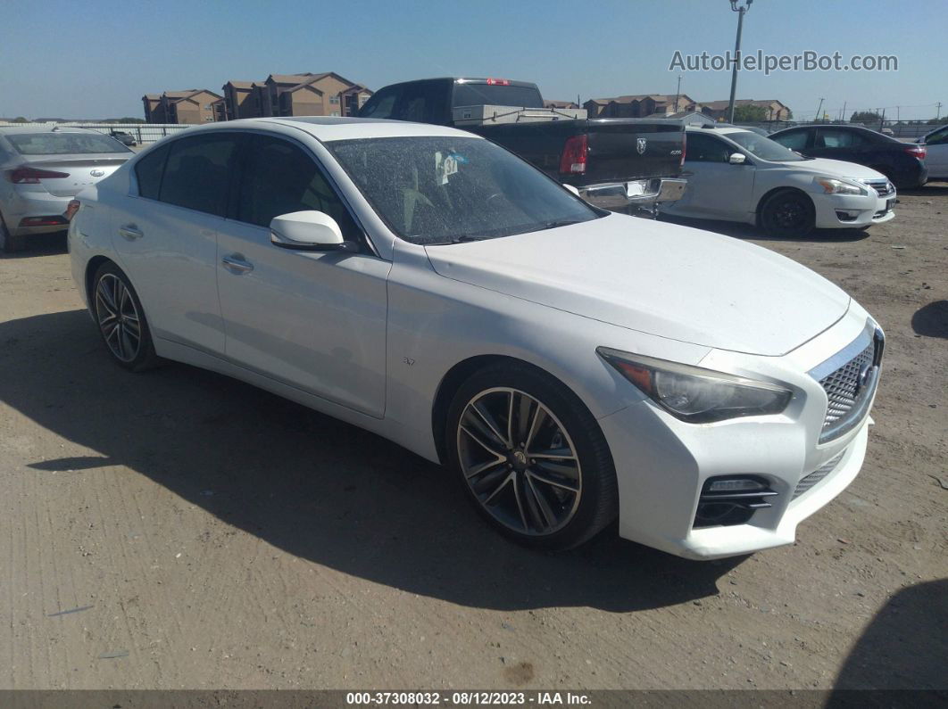 2014 Infiniti Q50 Sport White vin: JN1BV7AP9EM683611