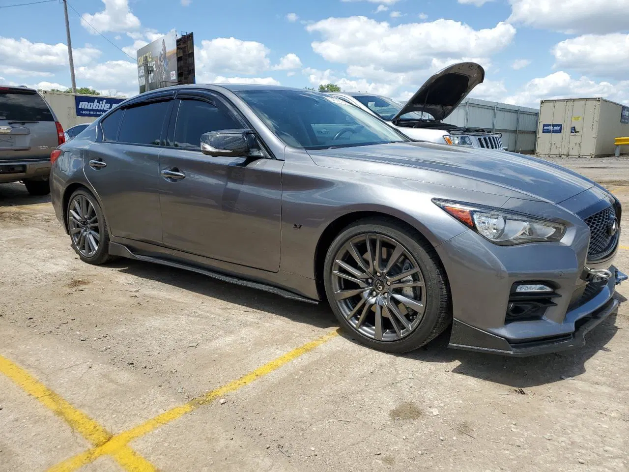 2014 Infiniti Q50 Base Silver vin: JN1BV7AP9EM685021