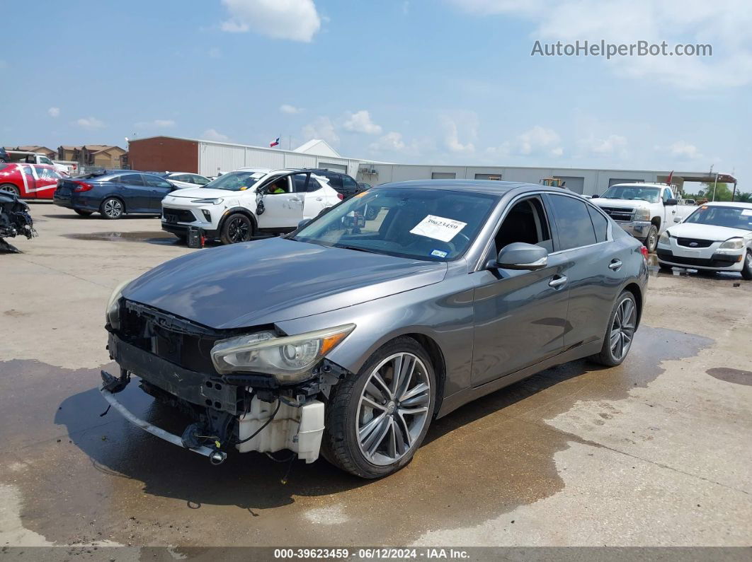 2014 Infiniti Q50 Sport Gray vin: JN1BV7AP9EM685813