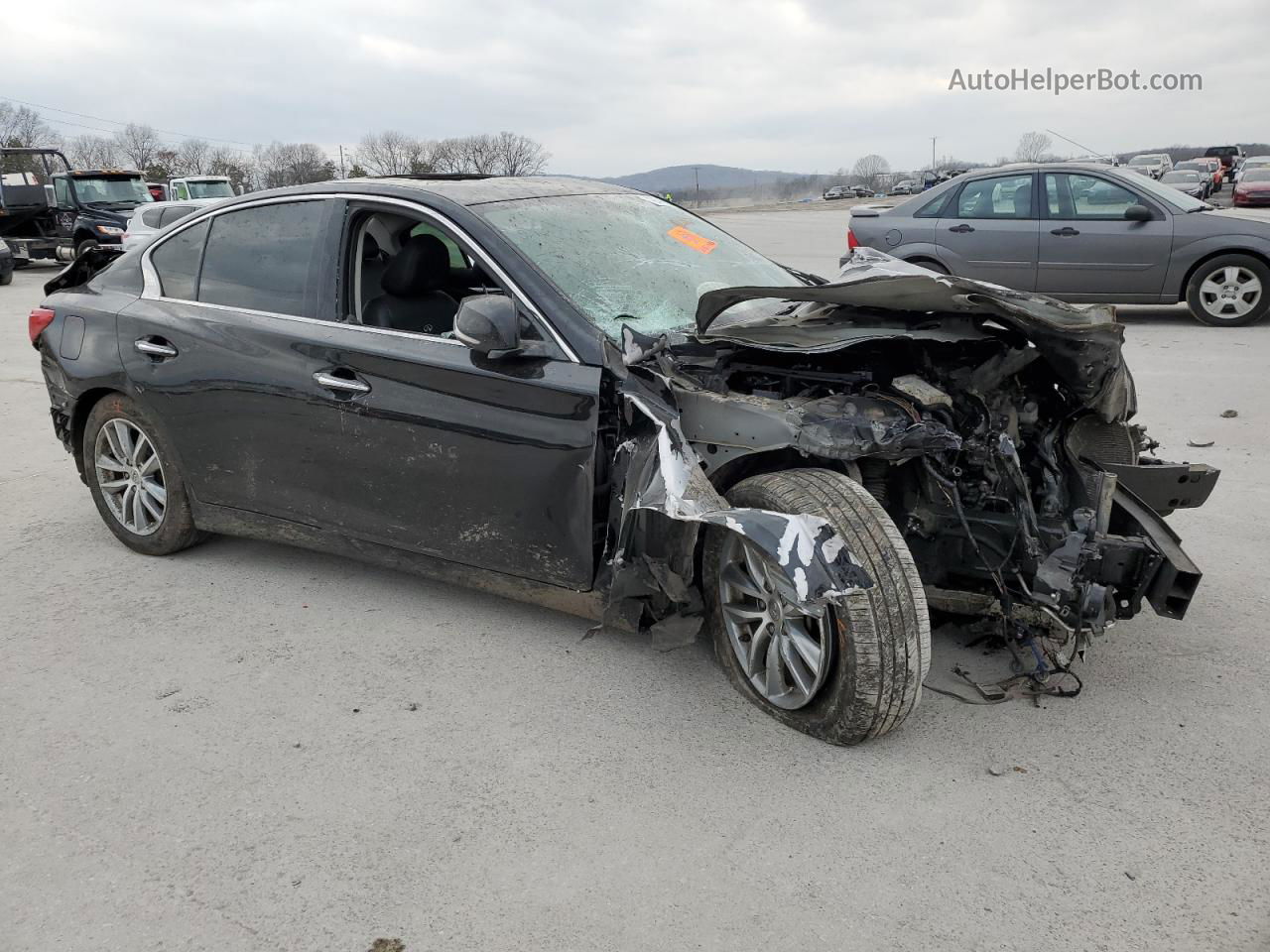 2014 Infiniti Q50 Base Black vin: JN1BV7AP9EM692485