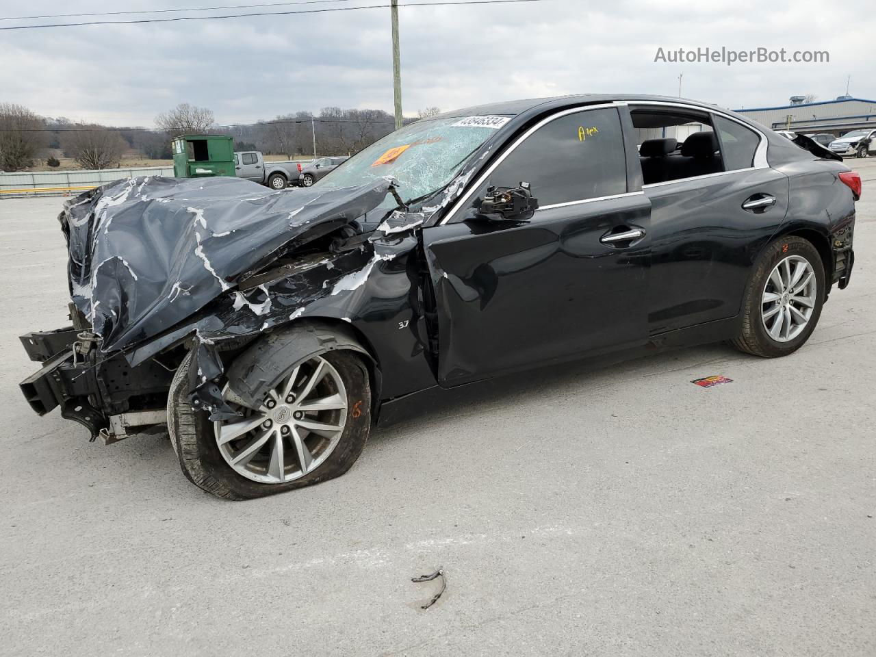 2014 Infiniti Q50 Base Black vin: JN1BV7AP9EM692485