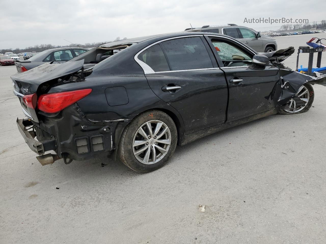 2014 Infiniti Q50 Base Black vin: JN1BV7AP9EM692485