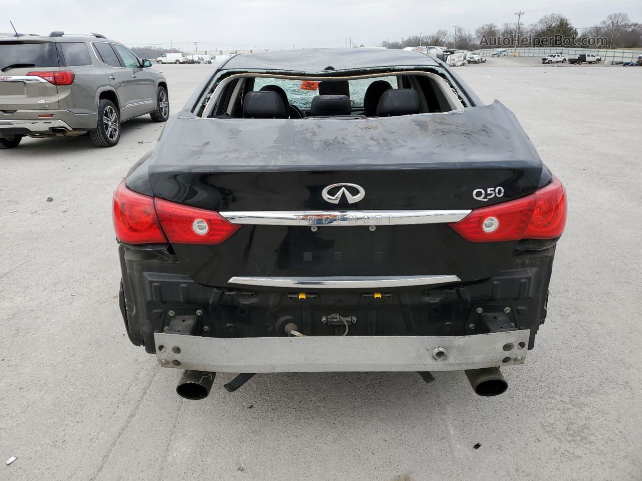 2014 Infiniti Q50 Base Black vin: JN1BV7AP9EM692485