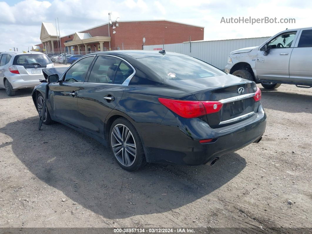 2014 Infiniti Q50 Premium Черный vin: JN1BV7AP9EM692969