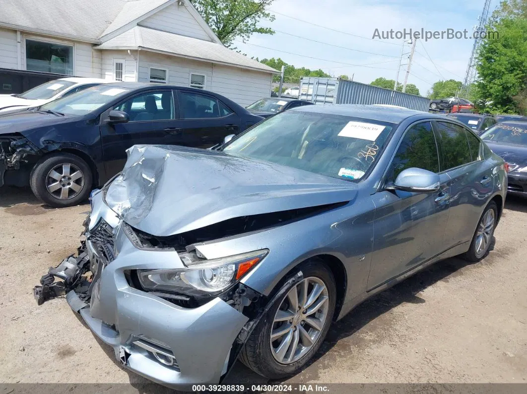 2015 Infiniti Q50 Premium/sport Light Blue vin: JN1BV7AP9FM334031