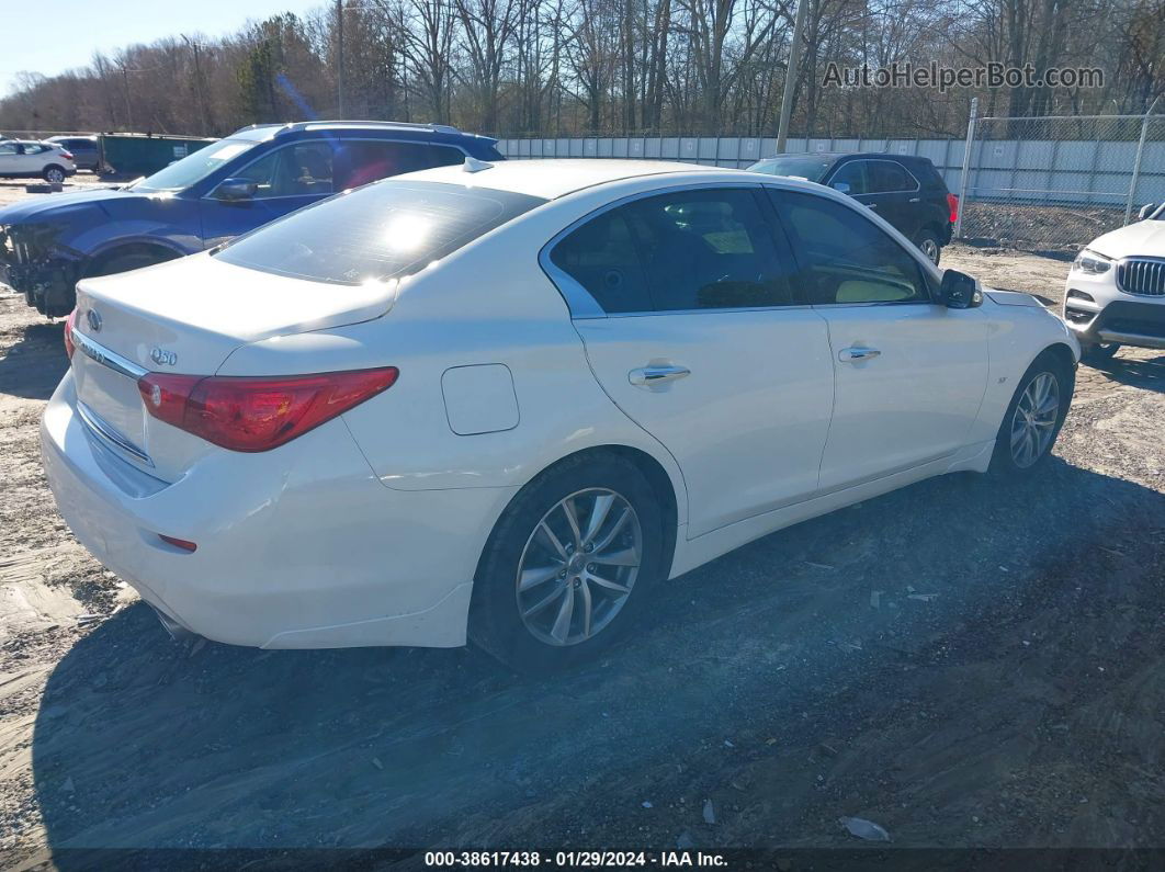 2015 Infiniti Q50 Premium White vin: JN1BV7AP9FM338287