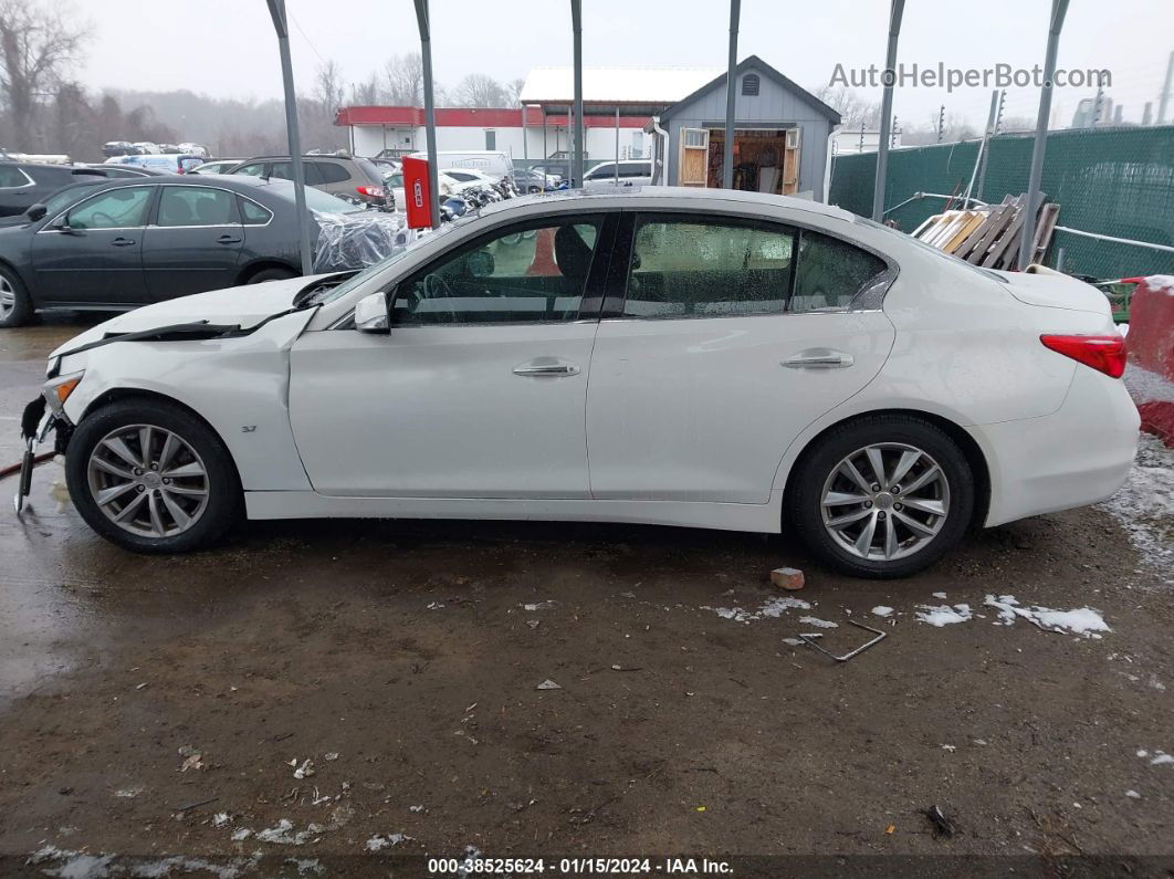 2015 Infiniti Q50 Premium White vin: JN1BV7AP9FM345918