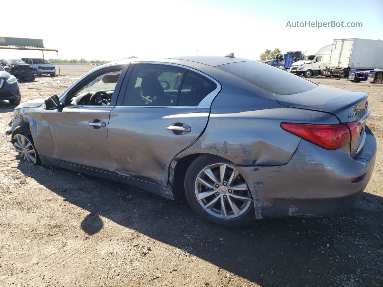 2015 Infiniti Q50 Base Gray vin: JN1BV7AP9FM356532