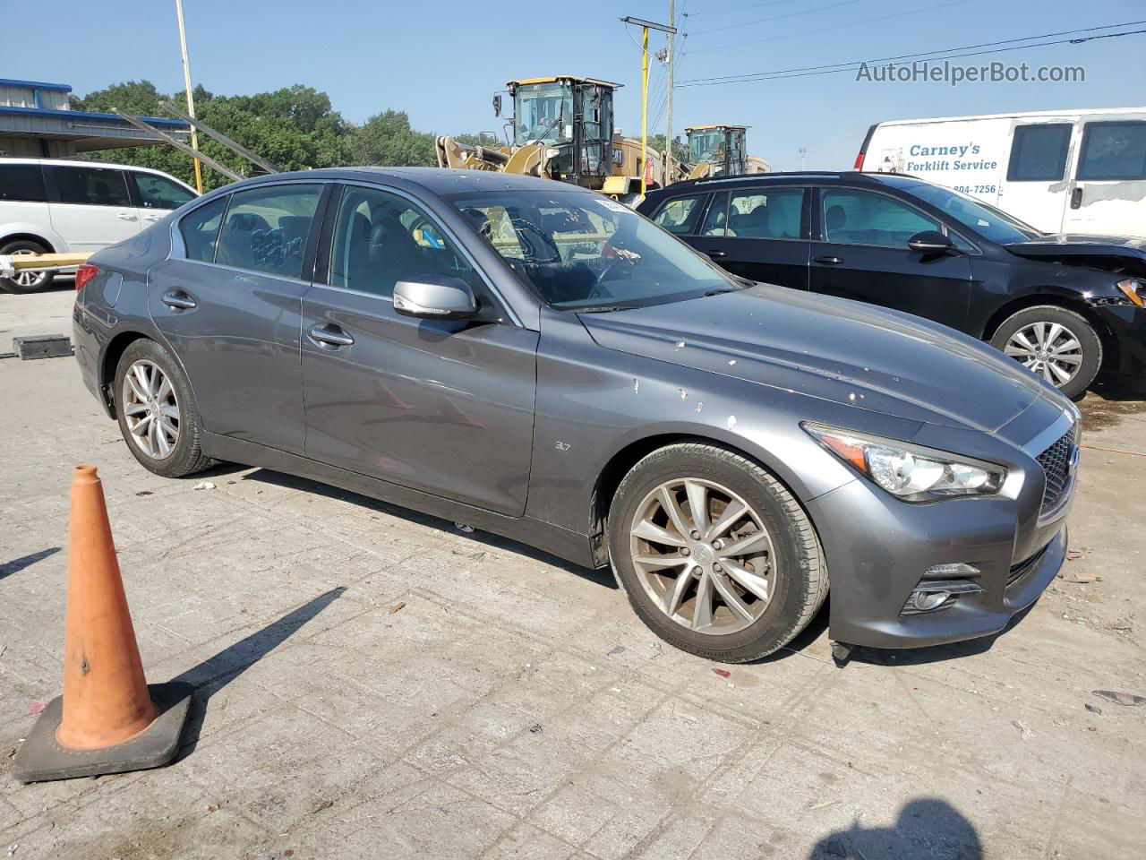 2015 Infiniti Q50 Base Gray vin: JN1BV7AP9FM356563