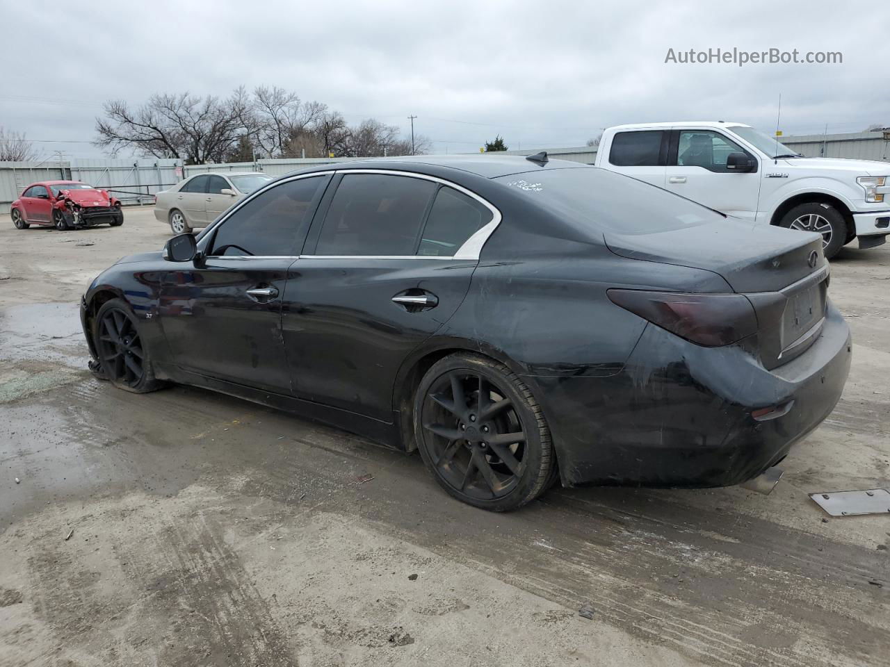 2014 Infiniti Q50 Base Black vin: JN1BV7APXEM670995