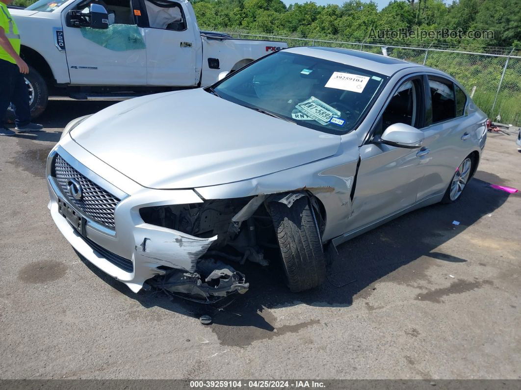 2014 Infiniti Q50 Premium Silver vin: JN1BV7APXEM678501