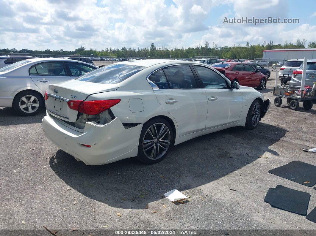 2014 Infiniti Q50 Premium White vin: JN1BV7APXEM680460