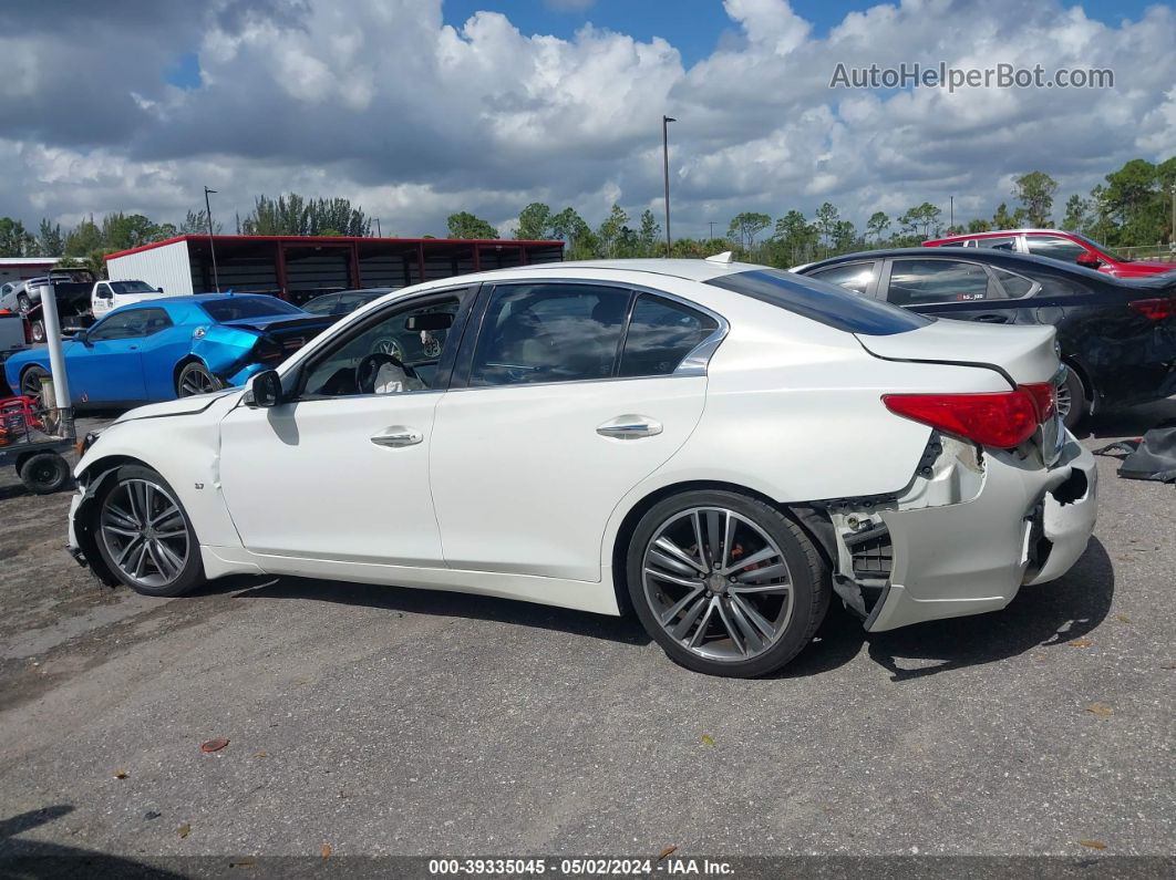 2014 Infiniti Q50 Premium Белый vin: JN1BV7APXEM680460