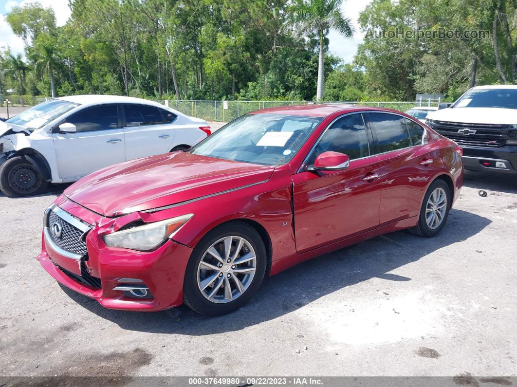 2014 Infiniti Q50 Red vin: JN1BV7APXEM680846