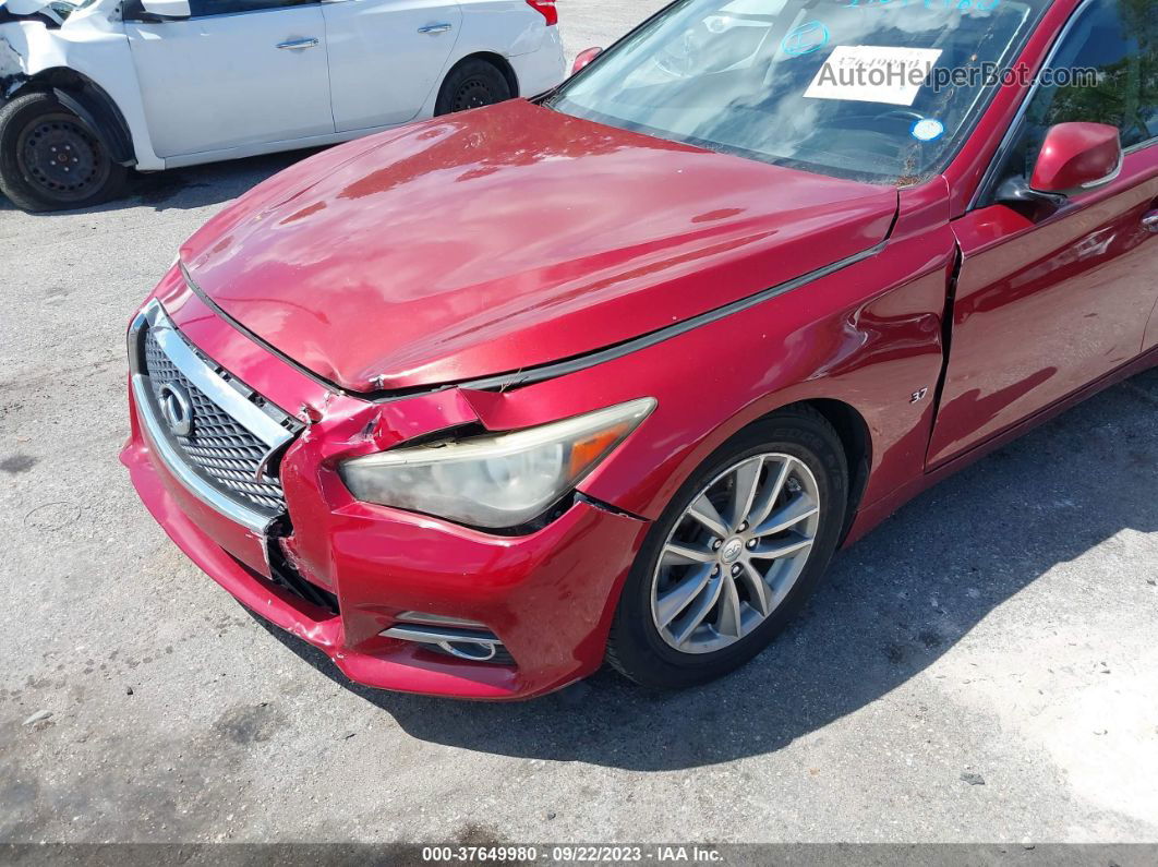 2014 Infiniti Q50 Red vin: JN1BV7APXEM680846