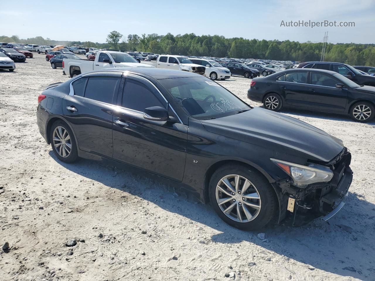 2014 Infiniti Q50 Base Black vin: JN1BV7APXEM682127