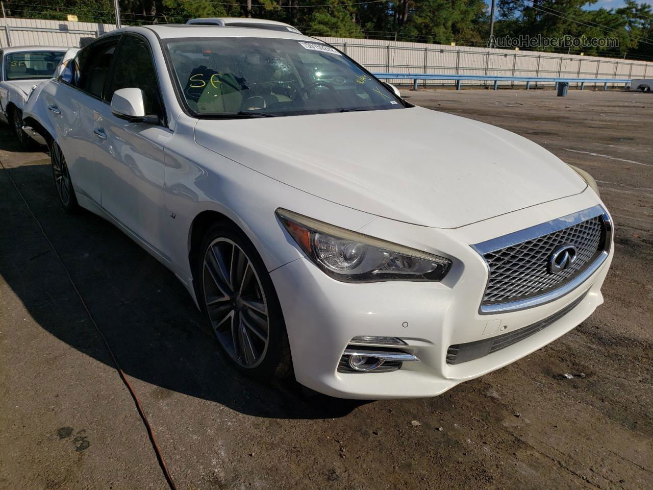 2014 Infiniti Q50 Base Белый vin: JN1BV7APXEM683777