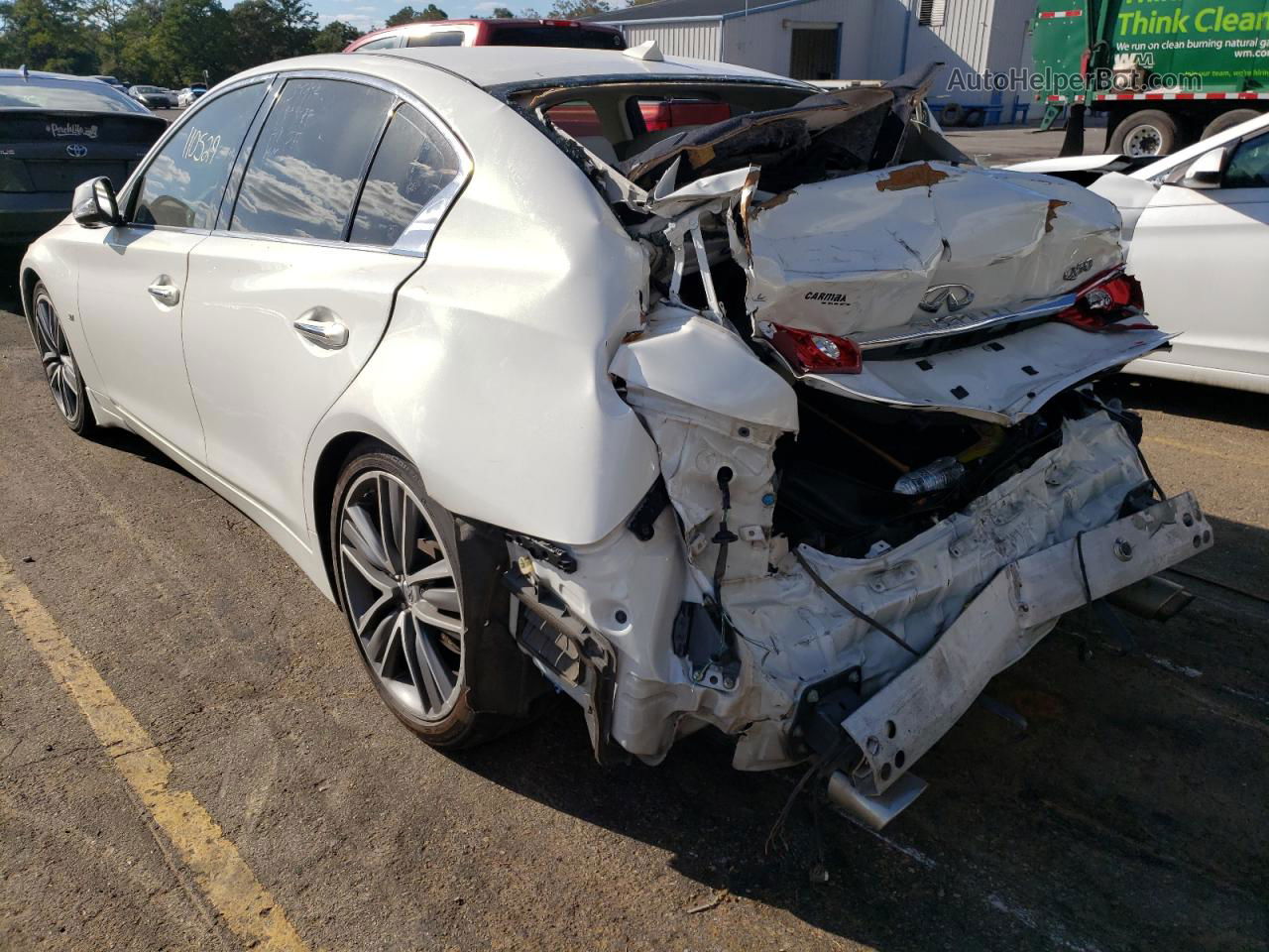 2014 Infiniti Q50 Base White vin: JN1BV7APXEM683777