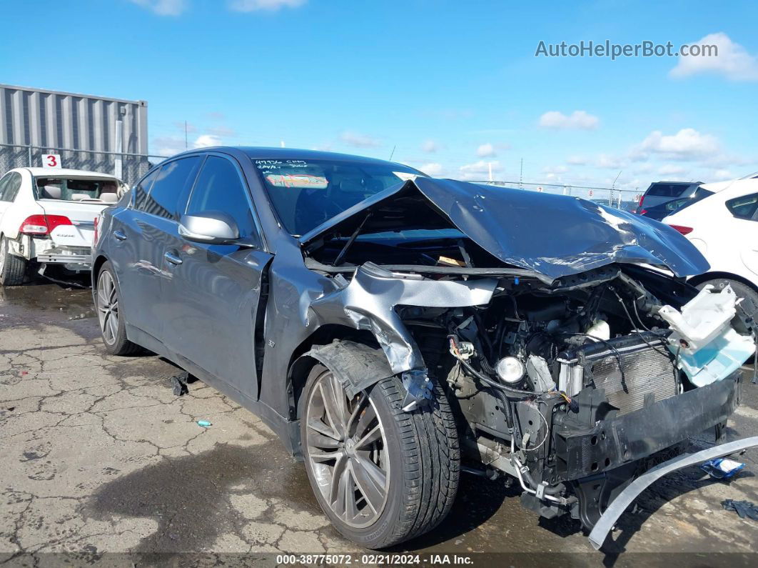 2014 Infiniti Q50 Premium Серый vin: JN1BV7APXEM684122