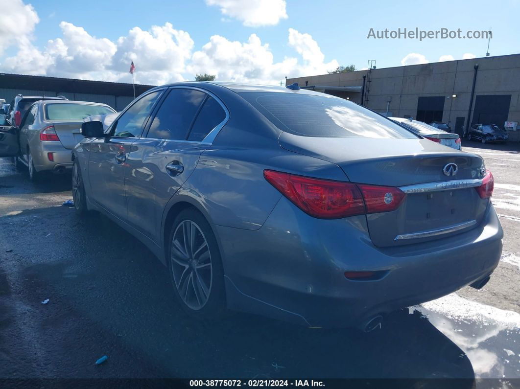 2014 Infiniti Q50 Premium Gray vin: JN1BV7APXEM684122