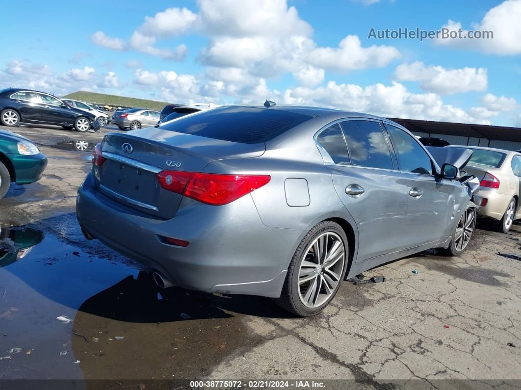 2014 Infiniti Q50 Premium Gray vin: JN1BV7APXEM684122