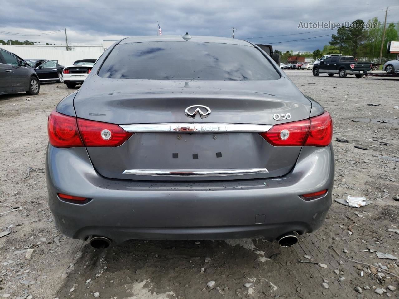 2014 Infiniti Q50 Base Gray vin: JN1BV7APXEM686890