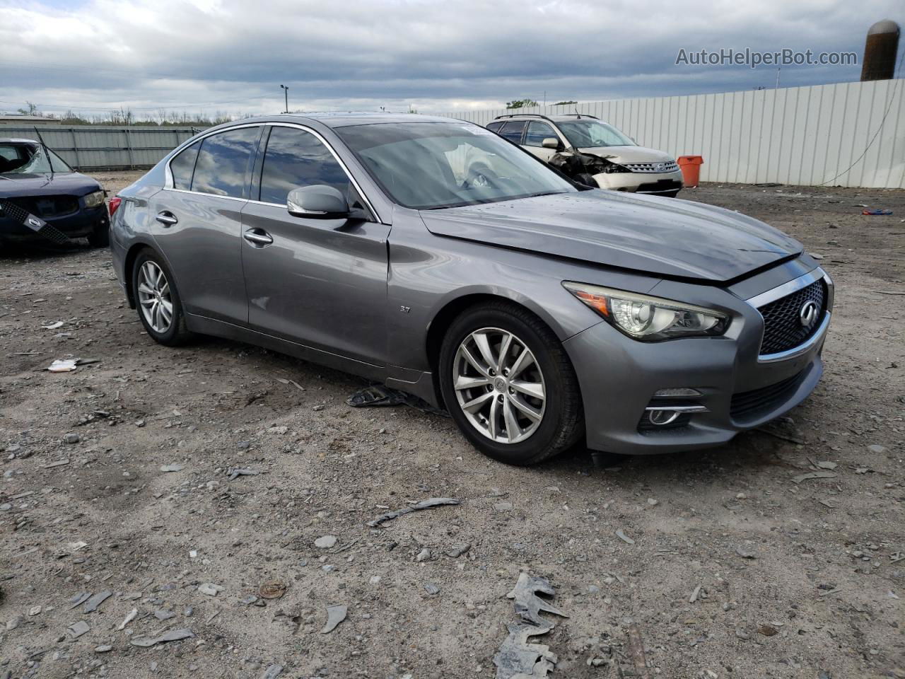 2014 Infiniti Q50 Base Gray vin: JN1BV7APXEM686890