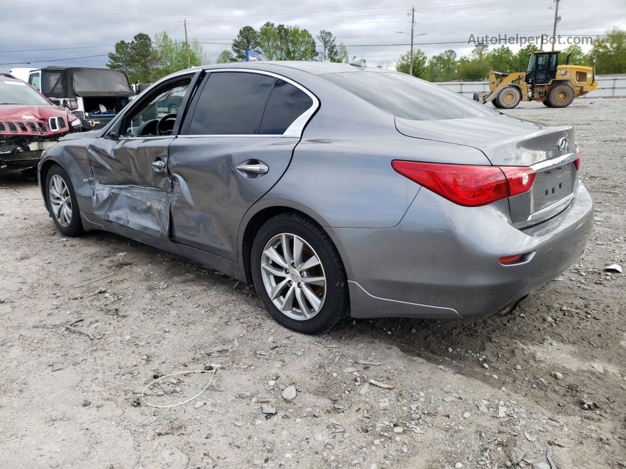 2014 Infiniti Q50 Base Gray vin: JN1BV7APXEM686890