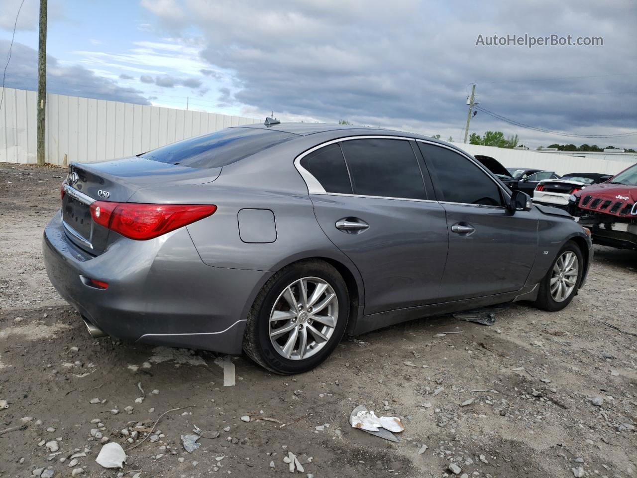 2014 Infiniti Q50 Base Серый vin: JN1BV7APXEM686890