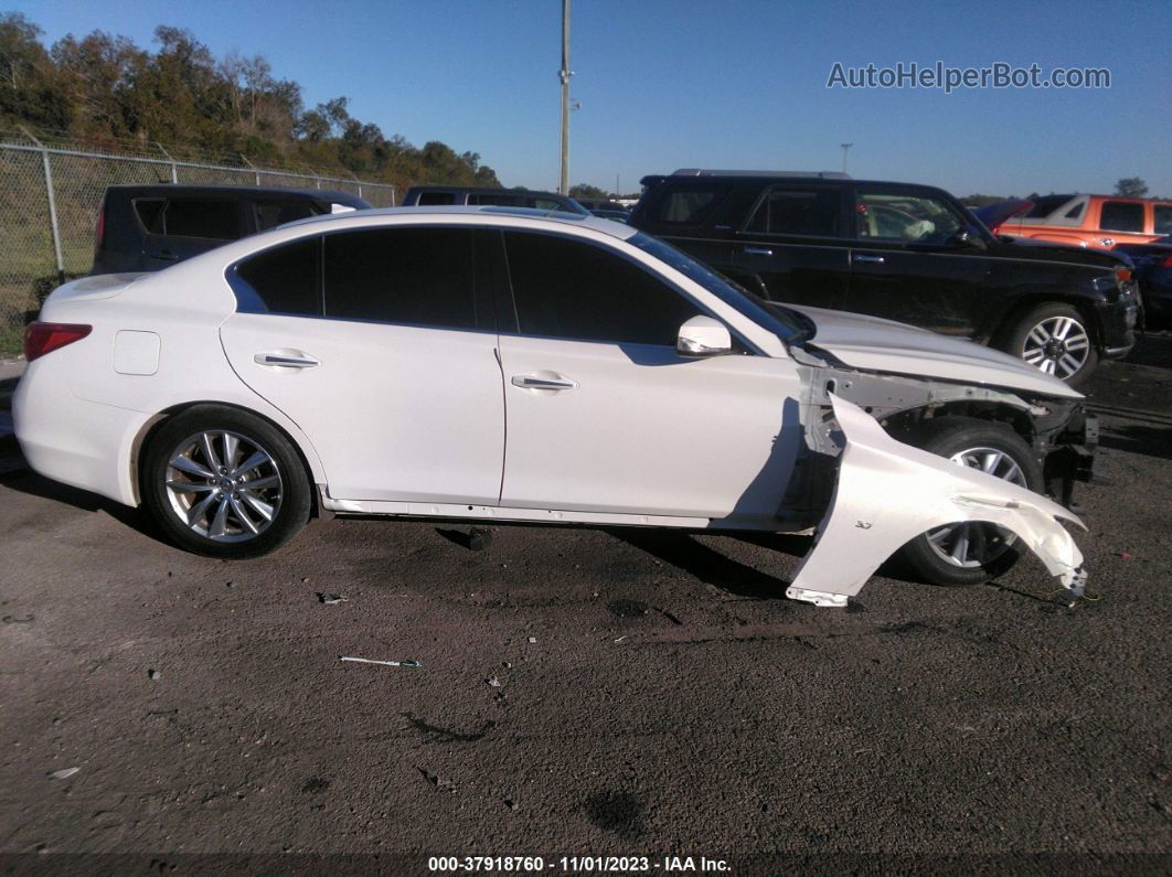 2014 Infiniti Q50   White vin: JN1BV7APXEM693158