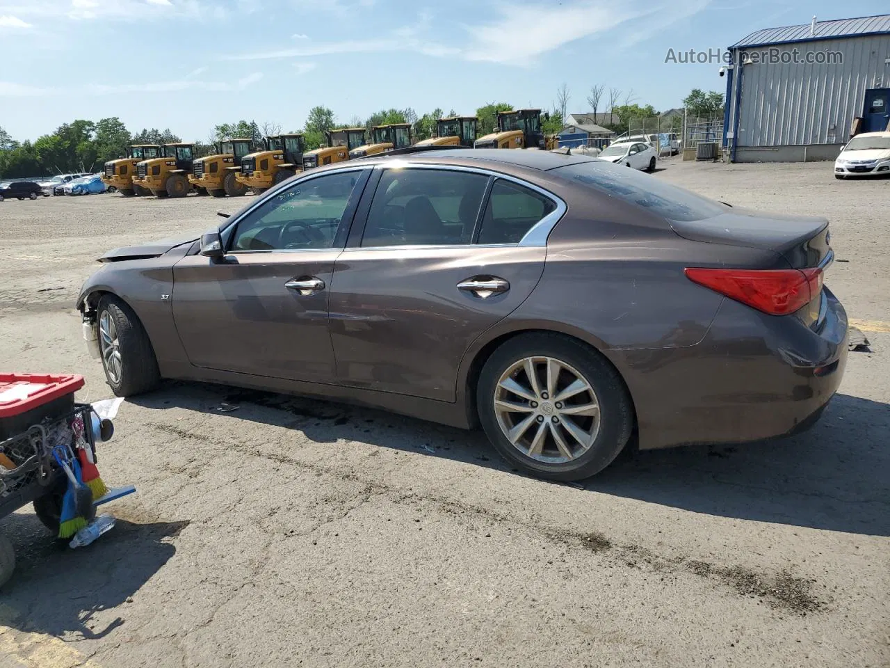 2014 Infiniti Q50 Base Brown vin: JN1BV7APXEM693208