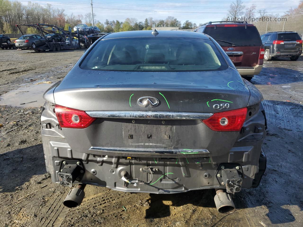 2015 Infiniti Q50 Base Gray vin: JN1BV7APXFM330795