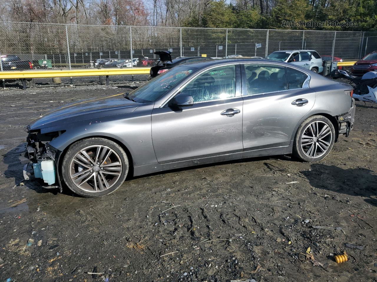 2015 Infiniti Q50 Base Gray vin: JN1BV7APXFM330795