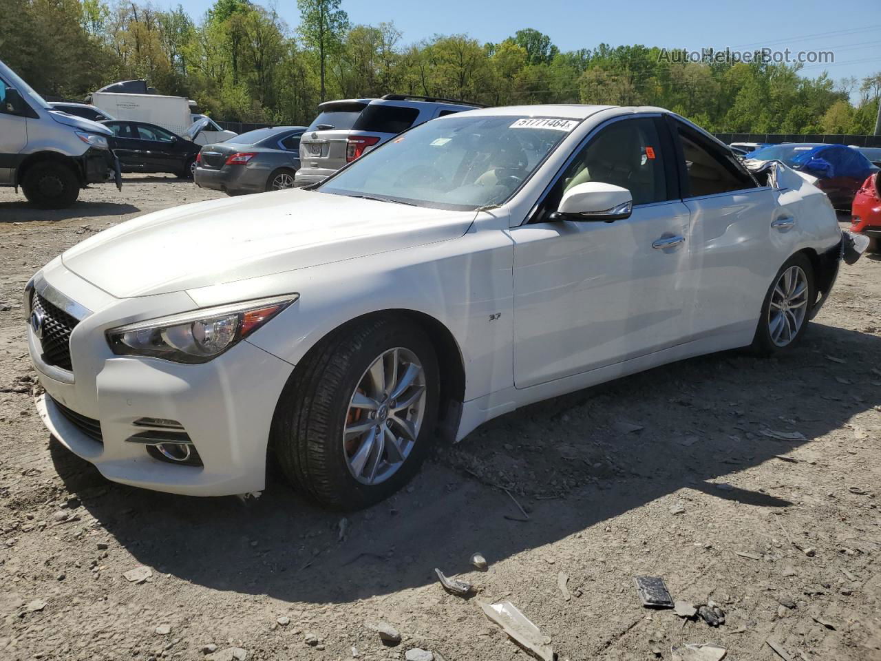 2015 Infiniti Q50 Base White vin: JN1BV7APXFM331803