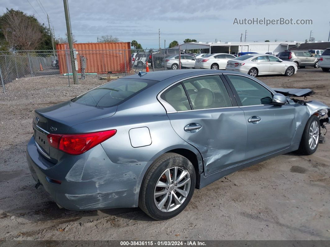 2015 Infiniti Q50 Premium/sport Light Blue vin: JN1BV7APXFM334314