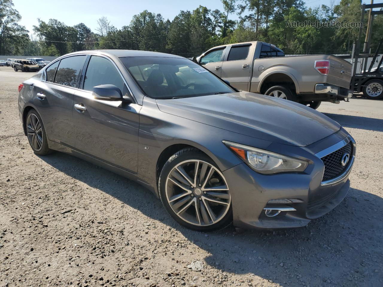 2015 Infiniti Q50 Base Gray vin: JN1BV7APXFM338721