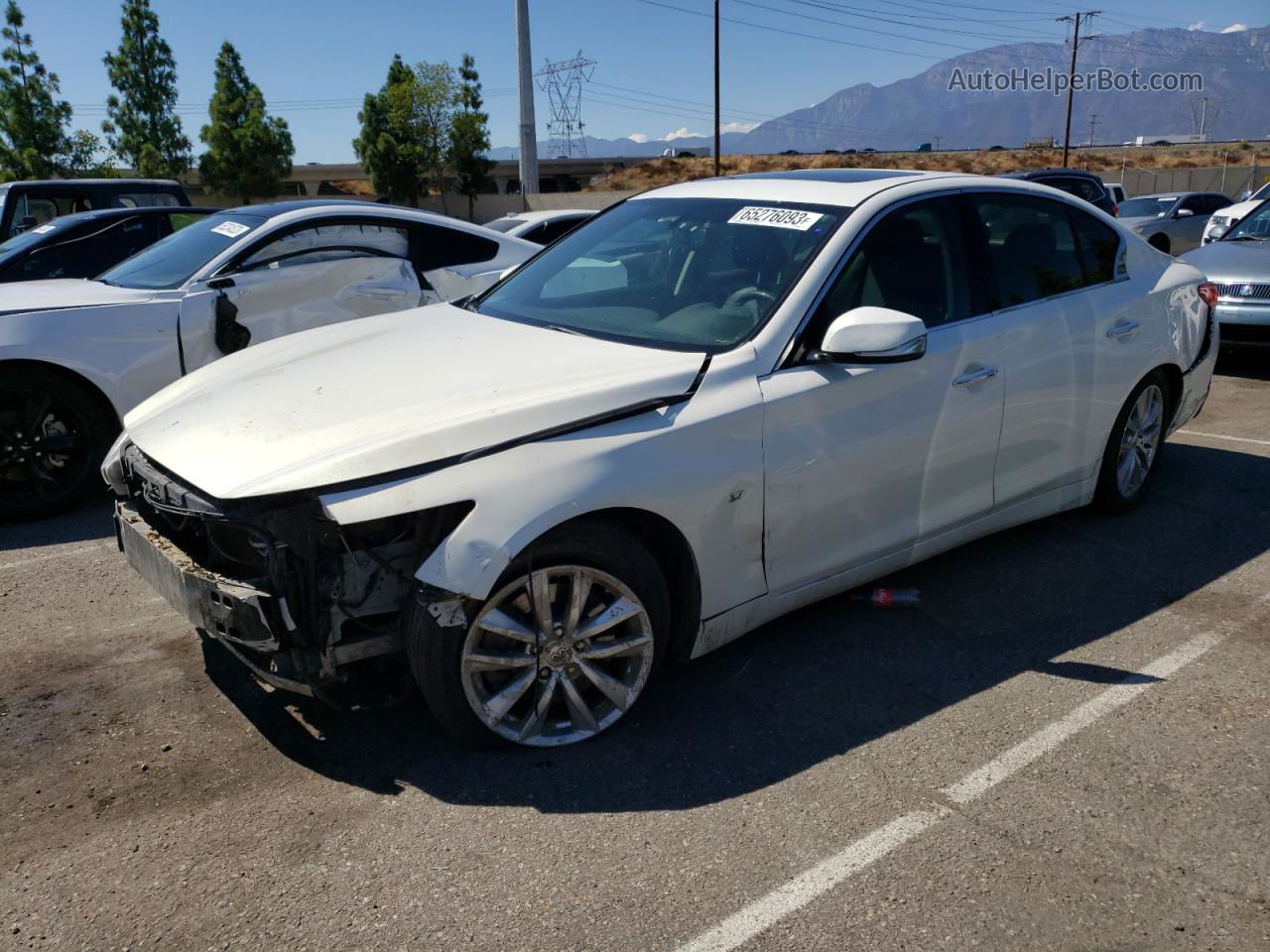 2015 Infiniti Q50 Base White vin: JN1BV7APXFM342350