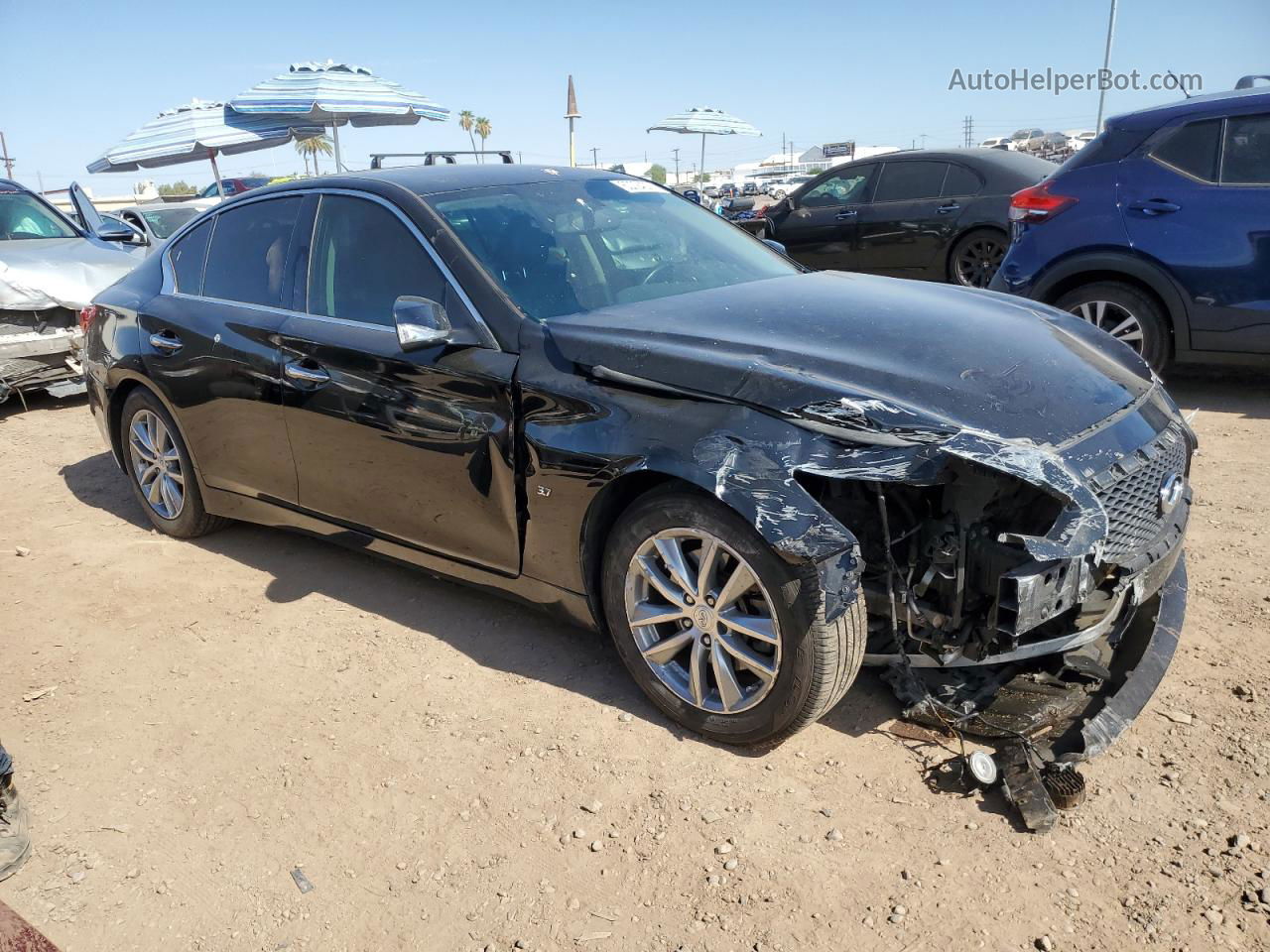 2015 Infiniti Q50 Base Black vin: JN1BV7APXFM342946