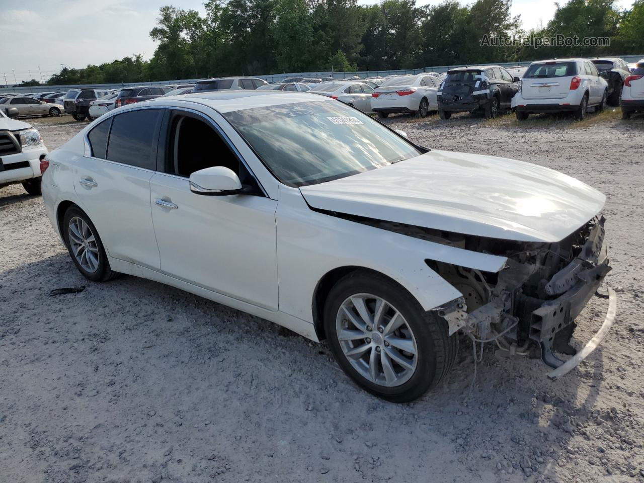 2015 Infiniti Q50 Base White vin: JN1BV7APXFM344423