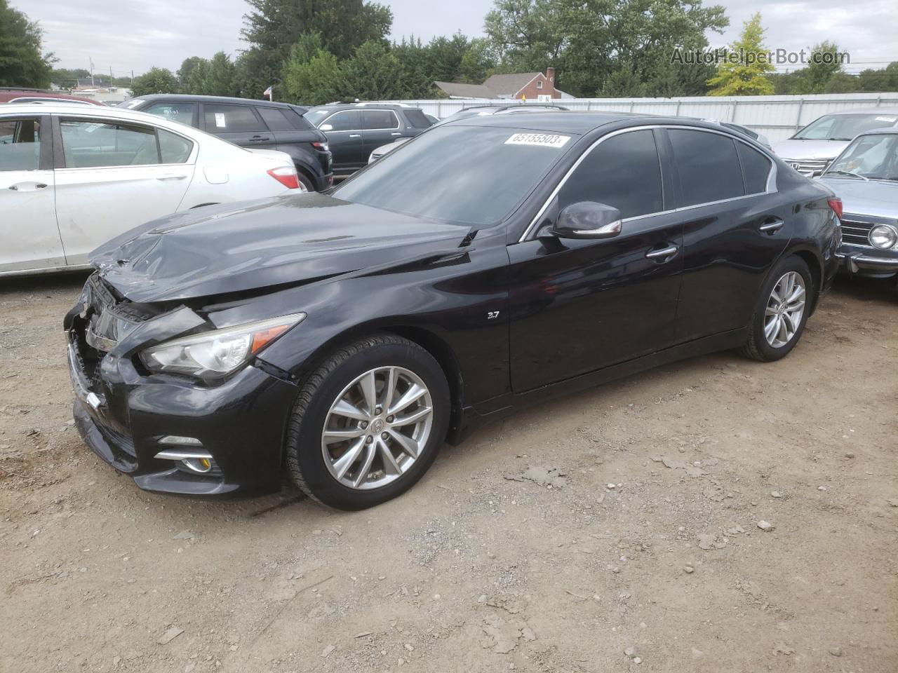 2014 Infiniti Q50 Base Black vin: JN1BV7AR0EM683949