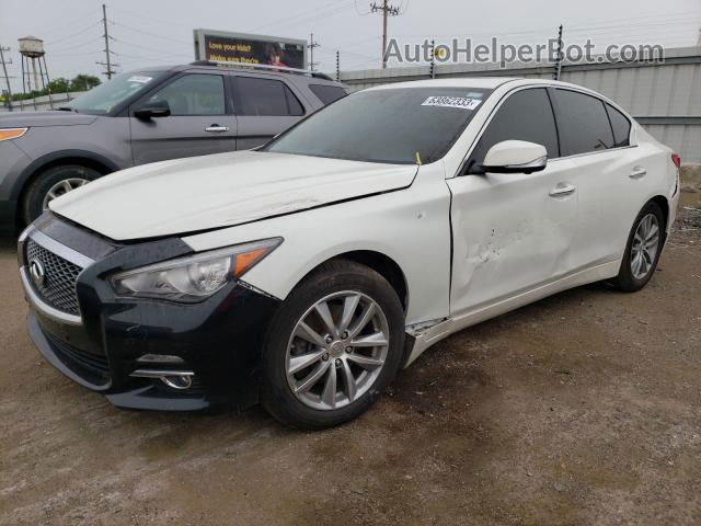 2014 Infiniti Q50 Base White vin: JN1BV7AR0EM685197