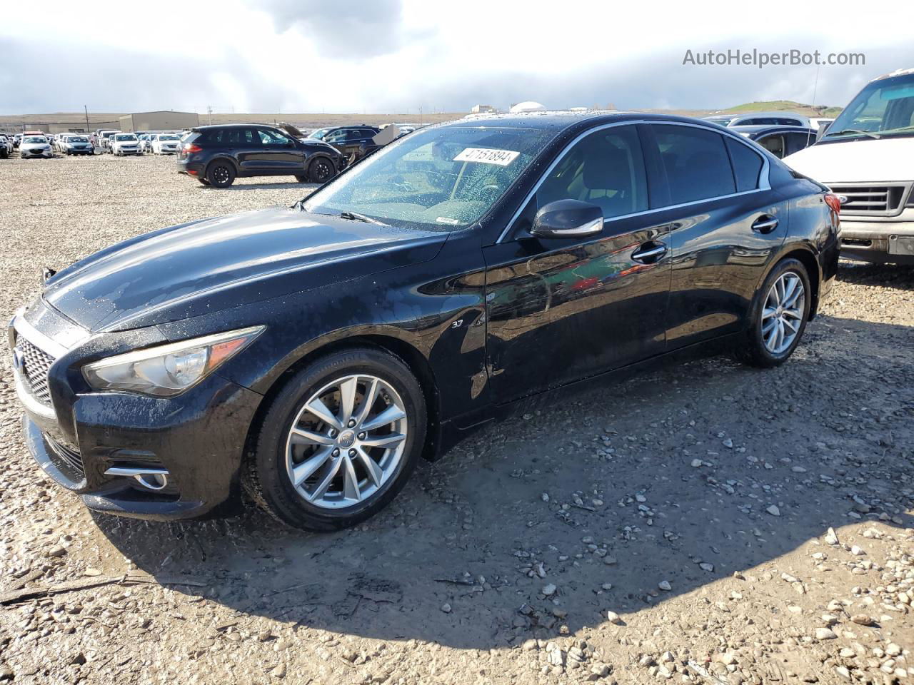 2014 Infiniti Q50 Base Black vin: JN1BV7AR0EM685782