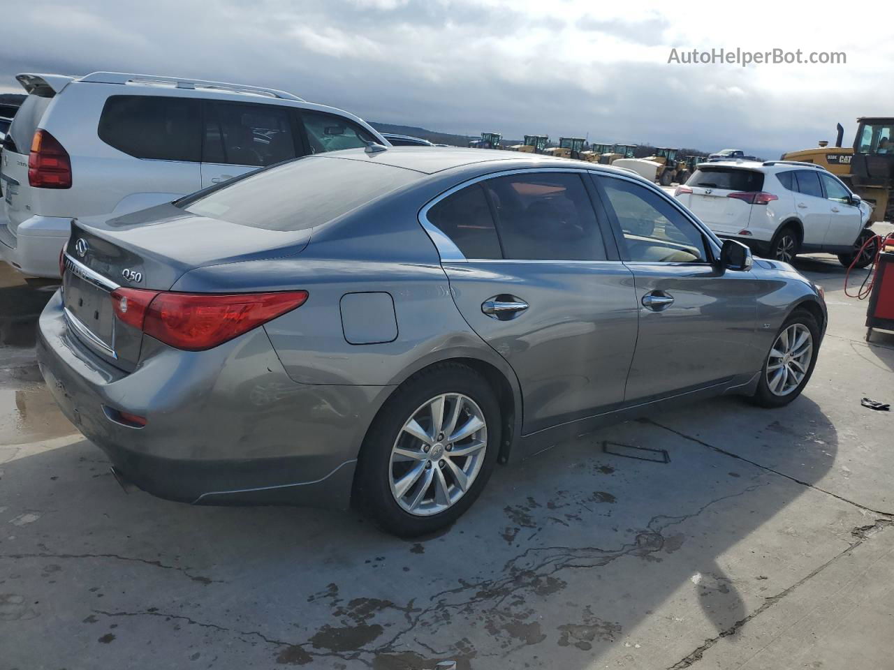 2014 Infiniti Q50 Base Gray vin: JN1BV7AR0EM691887